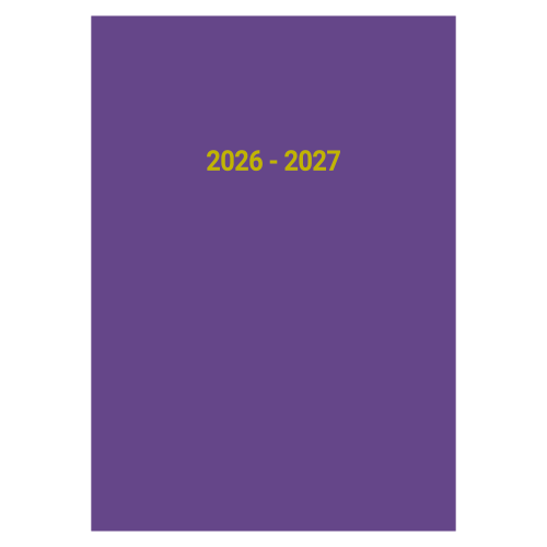 2026-2027 12 Months Academic Diary A4 Week To View Mauve