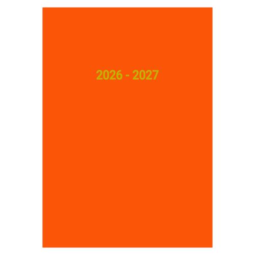 2026-2027 12 Months Academic Diary A4 Week To View Orange