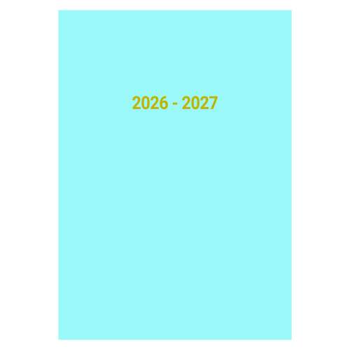 2026-2027 12 Months Academic Diary A4 Week To View Sky Blue