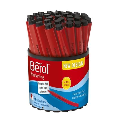 Berol Handhugger Handwriting Pens Tub of 36 Black