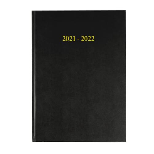 2021-2022 18 Months Academic Diary A5 Week To View Black