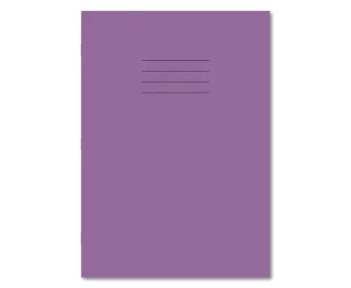 Exercise Book A4 297x210mm 7mm Squared Purple Cover 80 Pages