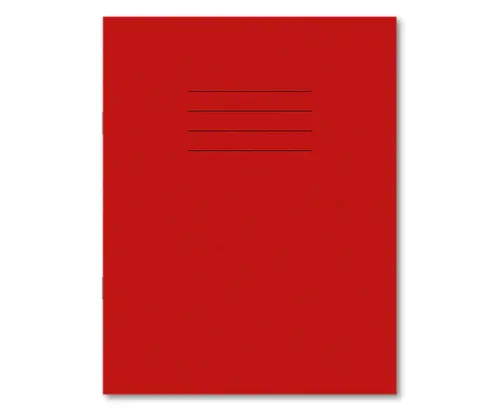 Exercise Book 9x7in 229x178mm 12mm Ruled Red Cover 48 Pages