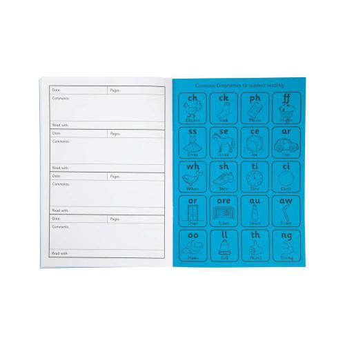 KS1 A5 Reading Record Book Blue Cover 40 Pages
