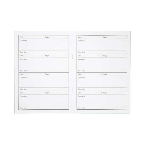 KS2 A5 Reading Record Book Green Cover 40 Pages