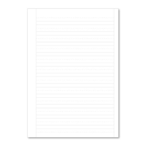 Handwriting Book A4 8mm Spacing with Dashed Lines Red Cover 80 Pages