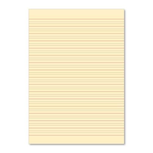 Handwriting Book A4 Cream Paper 4/16mm Red & Black Ruling Purple Cover 80 Pages