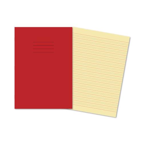 Handwriting Book A4 Cream Paper 4/16mm Red & Black Ruling Red Cover 80 Pages