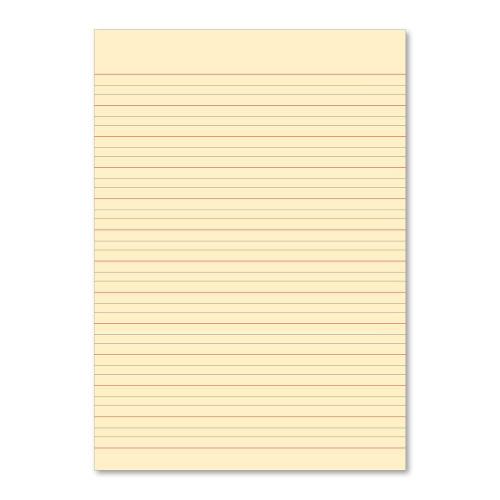Handwriting Book A4 Cream Paper 6/21mm Red & Black Ruling Purple Cover 80 Pages