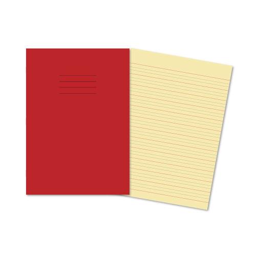 Handwriting Book A4 Cream Paper 6/21mm Red & Black Ruling Red Cover 80 Pages