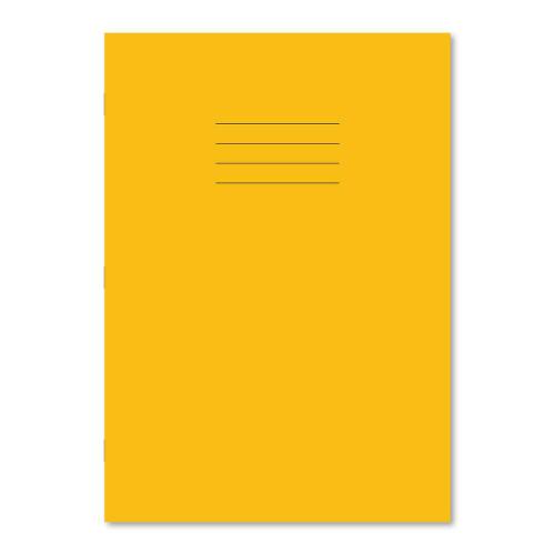 Handwriting Book A4 6mm Grey Shaded Ruling Yellow Cover 80 Pages