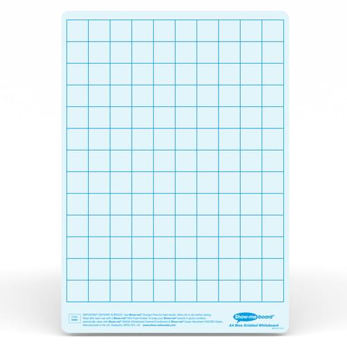 Show-me A4 Gridded Blue Tinted Drywipe Lapboards