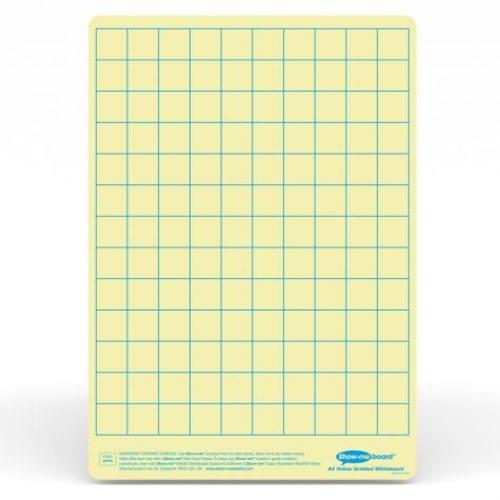 Show-me A4 Gridded Yellow Tinted Drywipe Lapboards Pk5