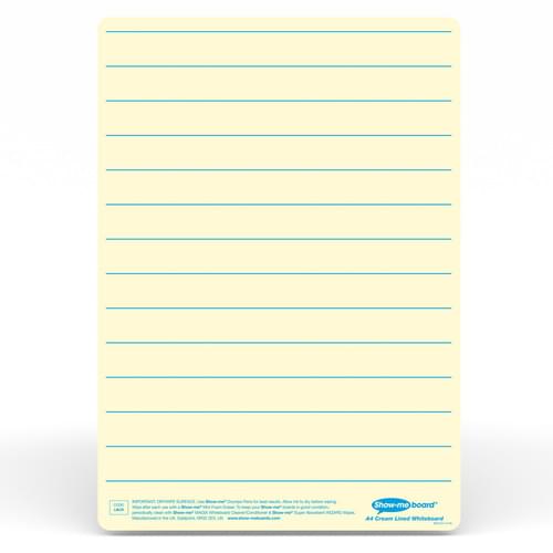 Show-me A4 Lined Cream Tinted Drywipe Lapboards Pk5
