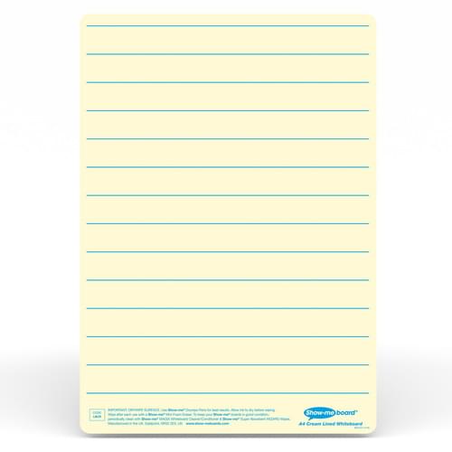 Show-me A4 Lined Cream Tinted Drywipe Lapboards