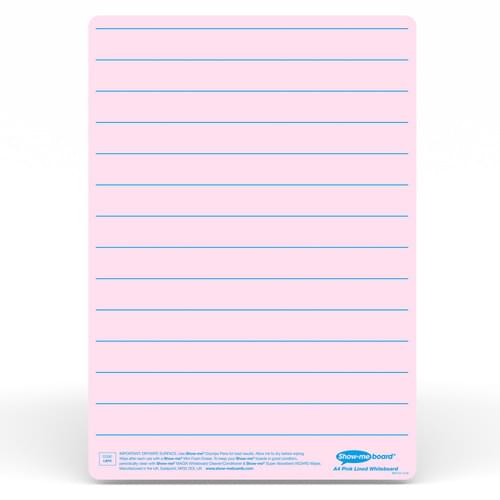 Show-me A4 Lined Pink Tinted Drywipe Lapboards