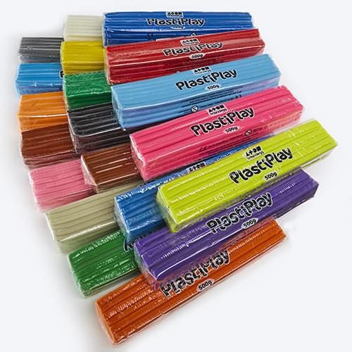 Modelling Dough 500g Blocks 20 Assorted Colours