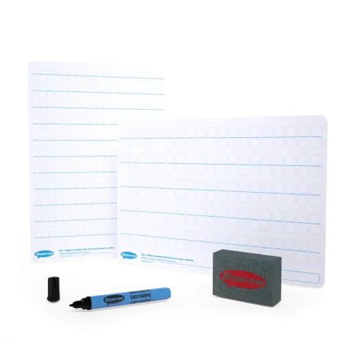 Show-me SurfaceShield A4 Bubble Handwriting Scaffold Mini Whiteboards Classpack - 35 Sets