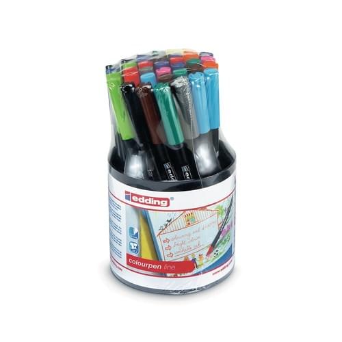 Edding Colourpen Fine Colouring Felt Pens Assorted Tub of 42