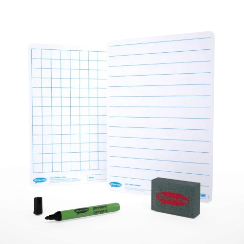 Show-me SurfaceShield A4 Lined/Gridded Double-sided Mini Whiteboards Classpack - 35 Sets