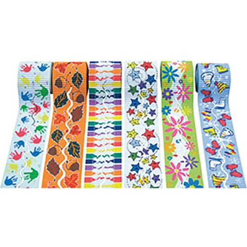 Design Bordette Themed Corrugated Border 6 Roll Assortment