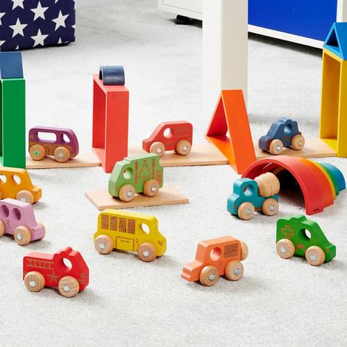 Rainbow Wooden Vehicles