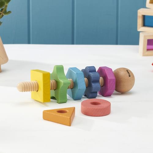 Rainbow Wooden Shape Twister