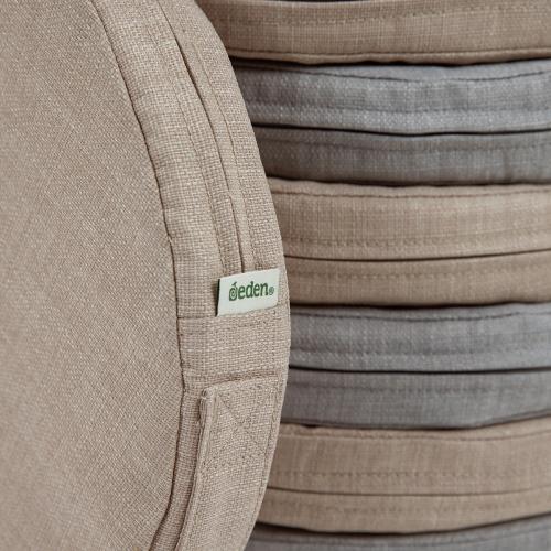 Set of 10 Woven Carry Cushions - Natural/Grey