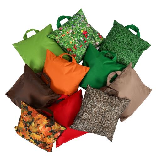 Set of 10 Seasons Print Grab-and-Go Cushions