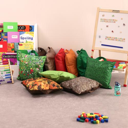 Set of 10 Seasons Print Grab-and-Go Cushions