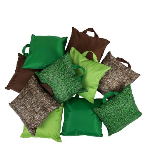 Set of 10 Nature Print Grab-and-Go Cushions