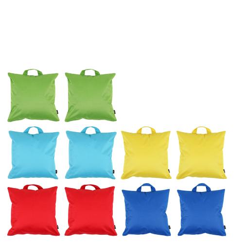 Set of 10 Bright Grab-and-Go Cushions