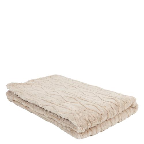 Cable Knit Faux Fur Weighted Blanket