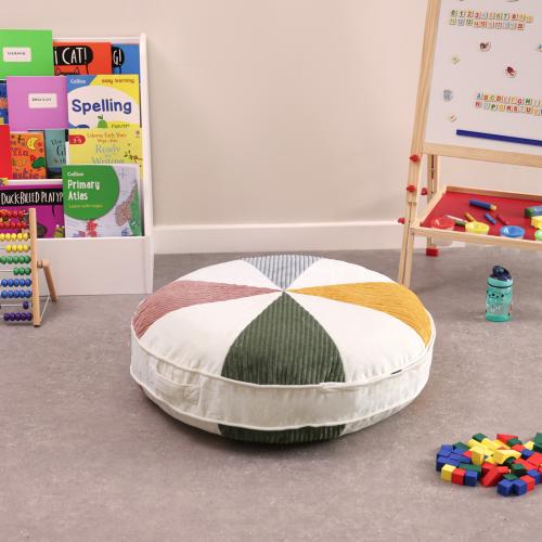 Sensory Jumbo Corduroy Floor Cushion - Multi Coloured