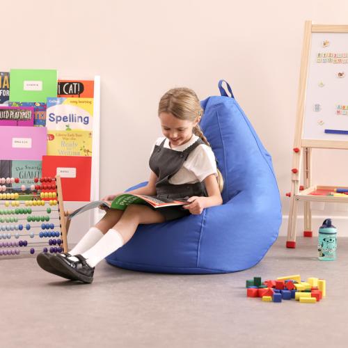 Kids Recliner Bean Bag - Blue