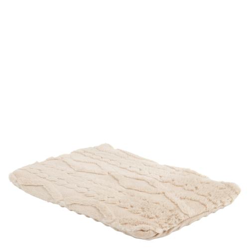 Cable Knit Faux Fur Weighted Lap Pad