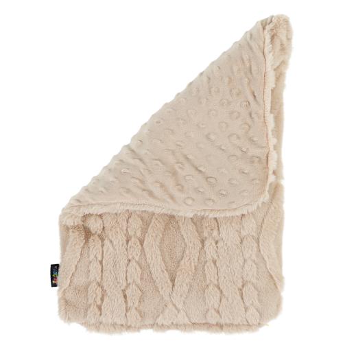 Cable Knit Faux Fur Weighted Lap Pad