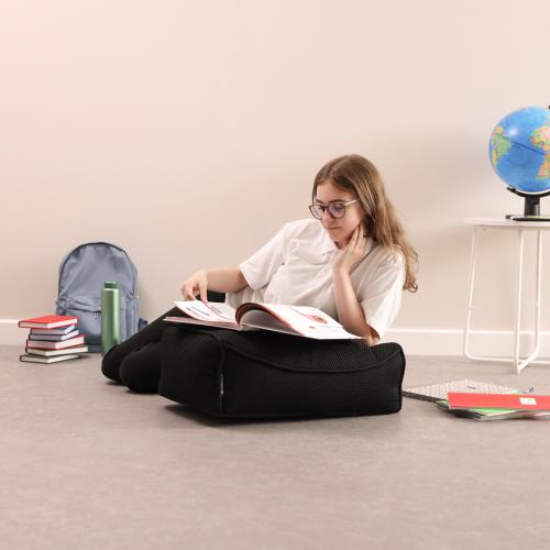 Study Lounger Footstool in Tech Mesh - Black