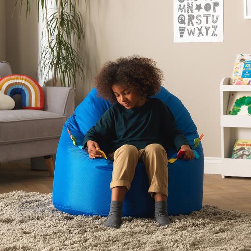 Sensory Touch Tags Taggies Dart Chair - Blue