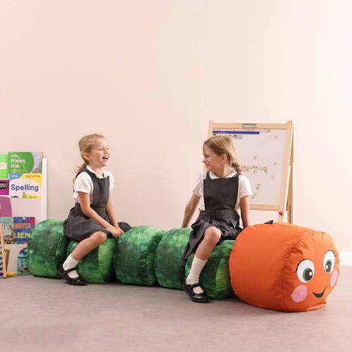 Carrie the Caterpillar Bean Bag Stool Set