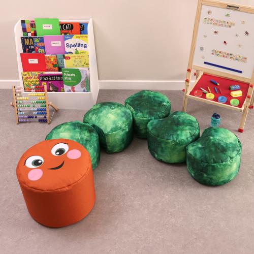 Carrie the Caterpillar Bean Bag Stool Set