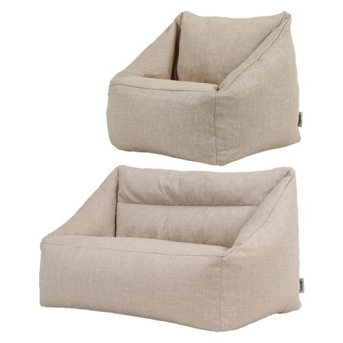 Kids Woven Armchair and Sofa Bean Bag Bundle