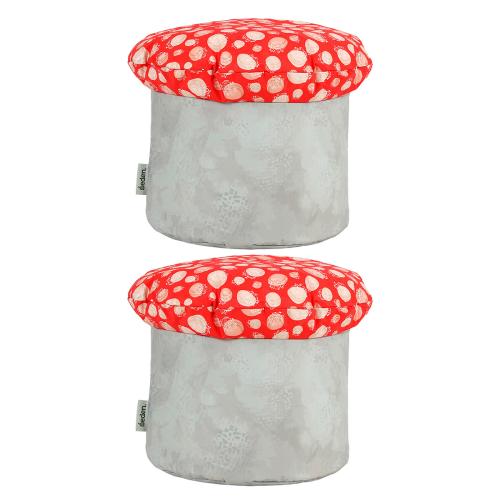 Set of 2 Large Toadstool Print Bean Bags