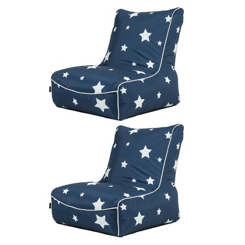 Set of 2 Sensory Star Print UV Smile Chairs