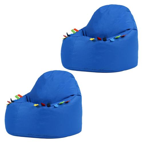 Set of 2 Sensory Touch Tags Taggie Dart Chairs - Blue