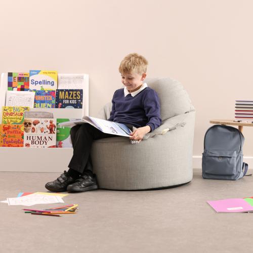 Set of 2 Sensory Touch Tags Taggies Dart Chairs - Woven Grey