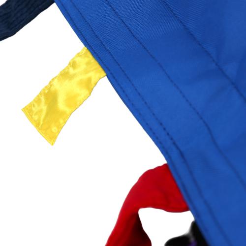 Set of 2 Sensory Touch Tags Bean Bag Floor Cushions - Blue + Natural