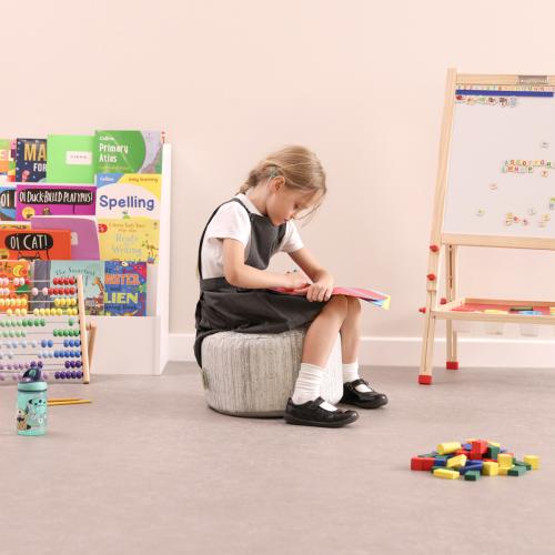 Set of 3 Small Driftwood Print Bean Bag Stools