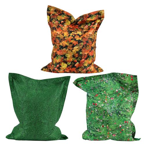 Seasons Print Giant Floor Cushion Bean Bag Set