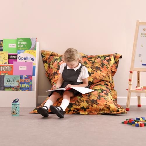 Seasons Print Giant Floor Cushion Bean Bag Set